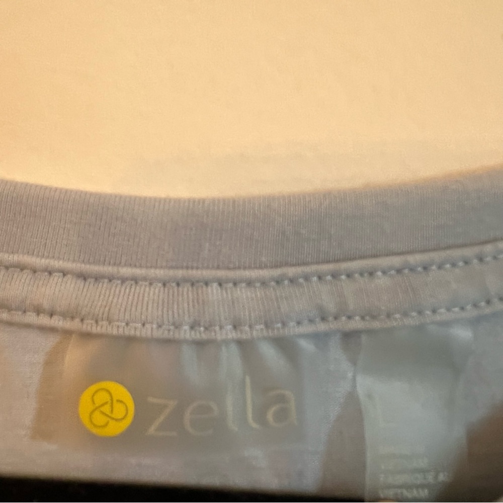 Zella Blue Long Sleeve Hi-Low Activewear T-Shirt | L - Picture 2 of 9